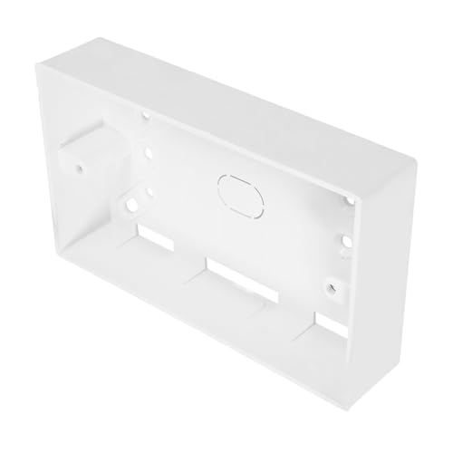 SEWACC Caja de Enchufe de Pared Reforzada para Montaje Superficial Caja de Base para Zócalos Eléctricos Resistente y Duradera Color Blanco Compatible con Enchufes Estándar Modelo