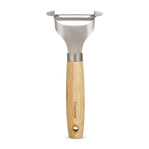 Culinare Naturals C70007 Pelaverdure Julienne, Sostenibili Bambù, Acciaio Inossidabile, 35cm x 7,5cm, Coltello Julienne - Crea Strisce di Frutta e Verdura