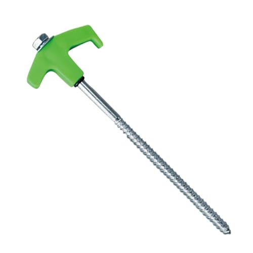 Estacas para tienda de campaña resistentes para atornillar, piquetas perforables para tienda de campaña con piquetas hexagonales, estacas grandes de acero al carbono de 20 cm para una construcción