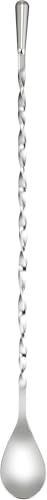 Sanho Sangyo YUKIWA Q-03302185 Bar Spoon, Silver, 11.6 inches (29.5 cm), Teardrop