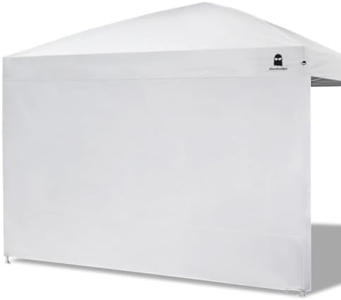 MordenApe Sunshade Sidewall for 10x10 Pop Up Canopy Tent - Straight Leg, Instant Waterproof Canopy Sidewalls, 1 Pack Canopy Side Wall Only (Spliceable, White)