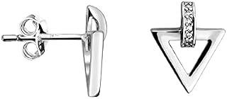 SOFIA MILANI - Women's Earrings 925 Silver - with Zirconia Stones - Triangle Stud Earring - 21116
