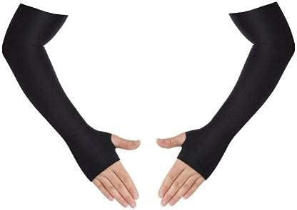 KPV Cotton, Nylon Arm Sleeve For Men & Women - Black
