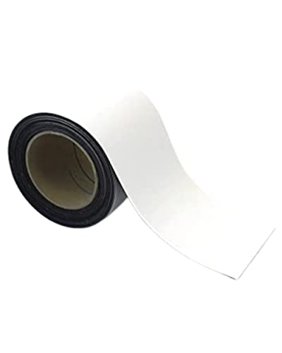 Tira magnética flexible blanca de 100mm para etiquetado magnético y organización de almacenes