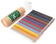 iArtker Long Triangular Colored Drawing Pencils Set of 24 Assorted in Tubular Vase with Quality Sharpener