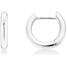 925 الفضة الاسترليني أو 18 K مطلي بالذهب 2.5 mm عالية مصقول خفيفة الوزن أقراط صغيرة Huggie هوب للنساء/صنع في إيطاليا