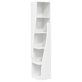 KDVXBCQJH Armadio angolare da 27,5 x 27 x 140 cm, in legno, 5 scomparti