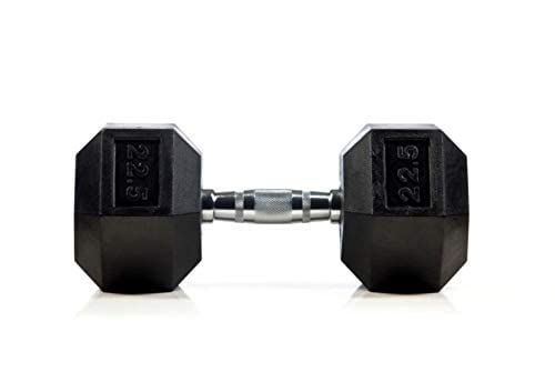 Body Tech Pair of 22.5KG Rubber Coated Hex Dumbbell with Contoured Chrome Handle. (B07SZMQNF7) Amazon Price History, Amazon Price Tracker