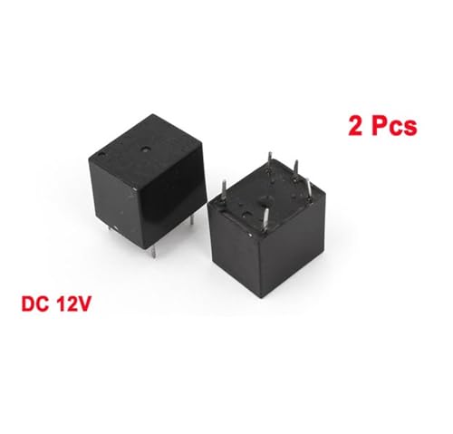 Relé SPDT de 5 pines DC 12V negro interfaz PBC bobina de dos piezas 2