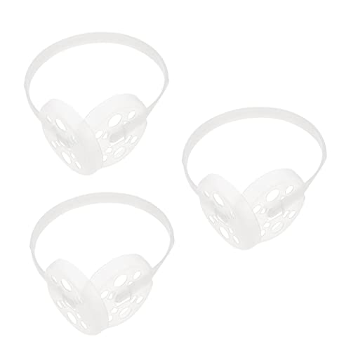 Yardenfun 3pcs Earmuff Skeleton Headphone Shelf Ear Protectors Stuffed Animal Accessories Plush Earmuff Ear Headband Earphone Stand Outdoor Ear Frame Stand White Plastic Clothing Comfortable