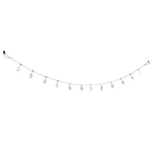 AKLOSIPY Conjunto de Clamp/Holder de Fotos de Cable de Cuerda - Decoración Elegante de Pared para Fotos Memorables, Memorandos y Postales - Ideal para Uso en el Hogar y la Oficina