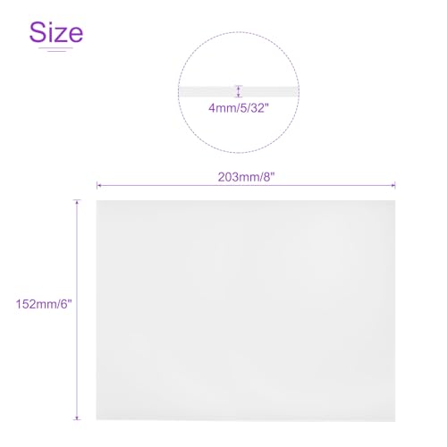 Image of DMiotech 6 x 8 x 0.15 Inch Plastic UHMW Sheets, Ultra High Molecular Weight Polyethylene, Opaque White Polyethylene Board for Automotive, Chemical, Manufacturing, DIY Home Kitchen