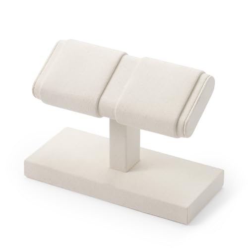 Support de montre évite rayures double couche rangement blanc - 7