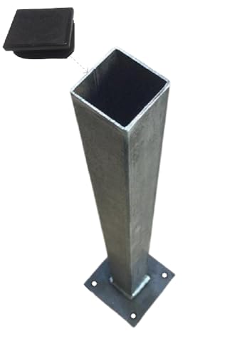 LeMétal – Poteau carré Acier 60x60x2 mm (100 cms) - Longueur au Choix de 50 à 300 cms- Bouchon Plastique Offert !