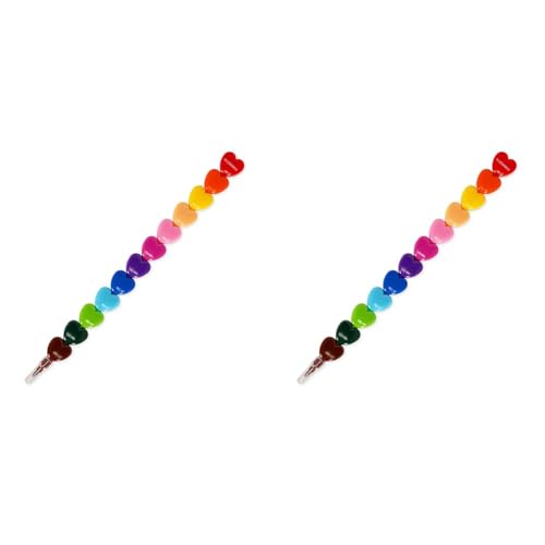 LEGAMI - LEGAMI - 12 crayons empilables, 12 couleurs différentes pour colorier, crayons pour enfants, pastel en forme de coeur, rêve en couleur (Lot de 2)