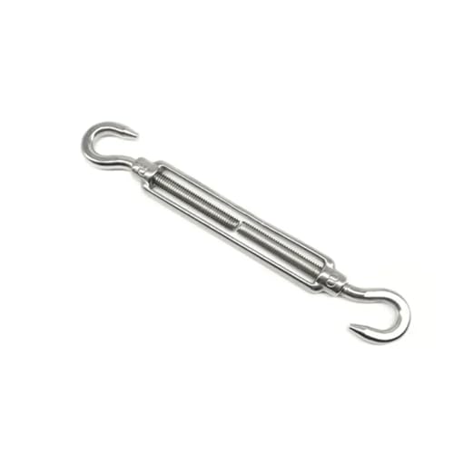 Turnbuckle 10 PCS Gancho perno acero inoxidable 304 ajustable para cadenas y cables miniatura 2