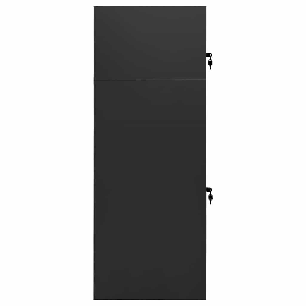 Sattelschrank aus Stahl 53x53x140 cm abschließbarer Spind für Reitsportzubehör Anthrazit
