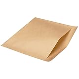Ayuduots 100 Bolsas de Papel Kraft Resistentes a la Grasa, Bolsas de panadería Marrones sin blanquear para sándwiches, Pollo Frito y Pan.