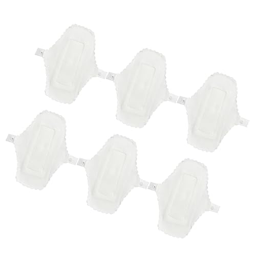 NOLITOY 6個入り 1 防水月経布 ママ布パッド 旅行用生理用ナプキン 洗えるパッド 薄いパッド 再利用可能な布パッド 手首用汗止めバンド 綿パッド生理用ナプキン 布製の女性用パッド ベルト
