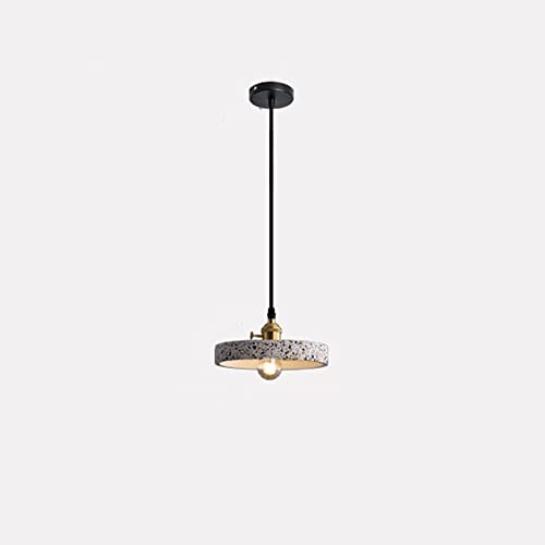 Lámpara colgante de techo terrazzo rosa redonda LED para comedor