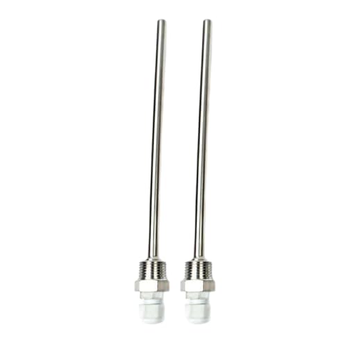 2 sensores de temperatura, rosca de 1/2 pulgadas, carcasa de inmersión, 50/100/200/300 mm, acero inoxidable, funda protectora para tanques de agua de sonda