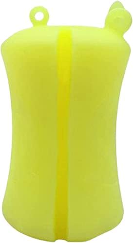 HEJABI Fishing Rod Ball Skinny Tie Fishing Accessories Binding Fishing Accessories Fishing Rod Strap Fishing Pole Wrap Equipment TPR Soft Glue Non-Slip Stretchy Rod Tie (Yellow,1 pcs)