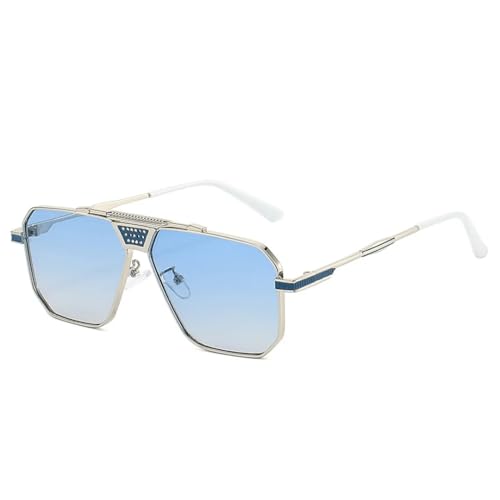 Lunettes de soleil de luxe hommes grande monture carrée pour protéger les yeux