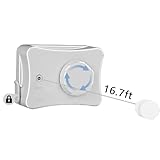 HUANSHA Retractable Clothesline Indoor Outdoor, 16.7ft Space Saving Retractable Laundry Line, Non-Sagging White Heavy Duty Retractable Clothes Line for Small Laundry Room, Bathroom, RV Shower