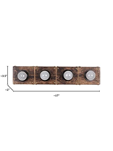 Image of Fancy and All Fixture Wood M-L 3 /L Decorative Surface Mounted Classic Wall Lamp, Wall Light, Light Sconce for Home Decoration