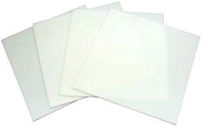 Crafter’s Best 6” by 6” White Fusible Glass Squares COE90 4 Pack