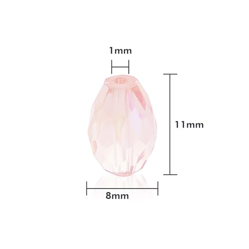 Image of Teardrop Glass Beads Vertical Hole, 8x11 mm Faceted Straight Hole Shape Crystal Spacer Beads