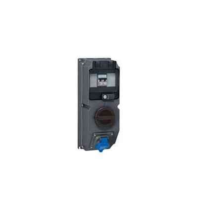 Coffret monoprise Hypra - IP44 - 32 A - 200/250 V~ - 2P+T - avec inter + disj Legrand