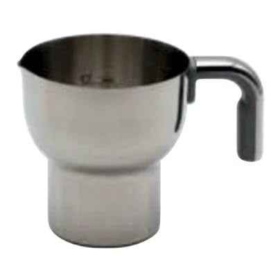 SMEG Schüssel aus Edelstahl für Milchaufschäumer, kompatibel mit Schokoladenmaschine MFF01, Ersatzzubehör
