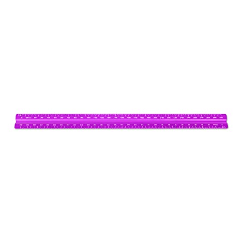 Image of Alumicolor Aluminum Engineer Metric Solid Drafting Scale, 30 Centimeter, Purple