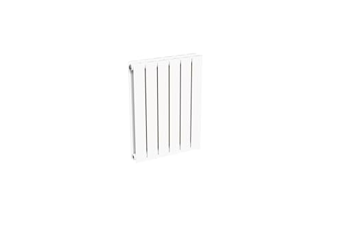 Radiateur blanc mural eau chaude horizontal en acier double lame | 60 x 45 cm 662 Watt chauffage central | 4 raccordements 15x21 (1/2) série NYTIA by NOYON & THIEBAULT