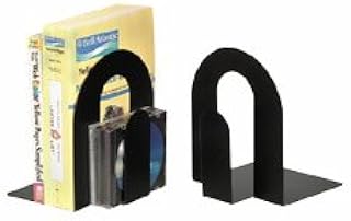 Officemate International Corp OIC93142 H.Duty Bookends-Steel Construction-Non-Slip Base-10in -Black