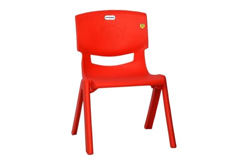 Image of Prima Baby Plastic Chair 120 Set of 4 |Strong Durable and Comfortable with Backrest for | Kids | Study | Play for Home /School /Dining for 2 to 6 Years Age, Red Color