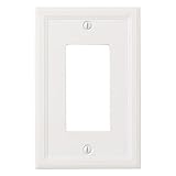 Questech Décor Single Rocker Insulated Light Switch Cover, 1-Gang Electrical Wall Plate, Single Swit