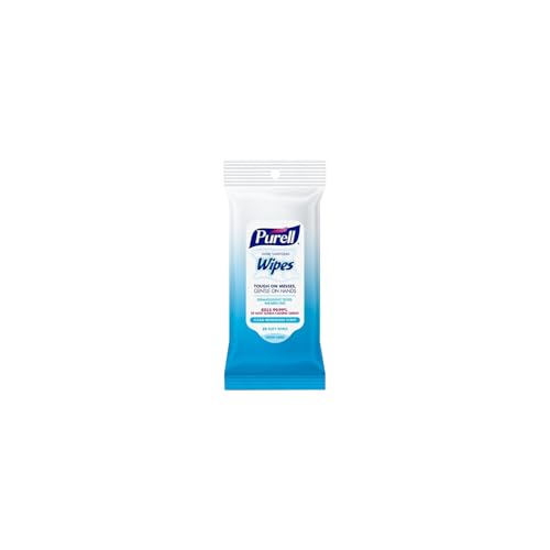 PURELL Hand Sanitizing Wipes, Clean Refreshing Scent, 20 Count Travel Pack (Pack of 12), 9124-12-CMR
