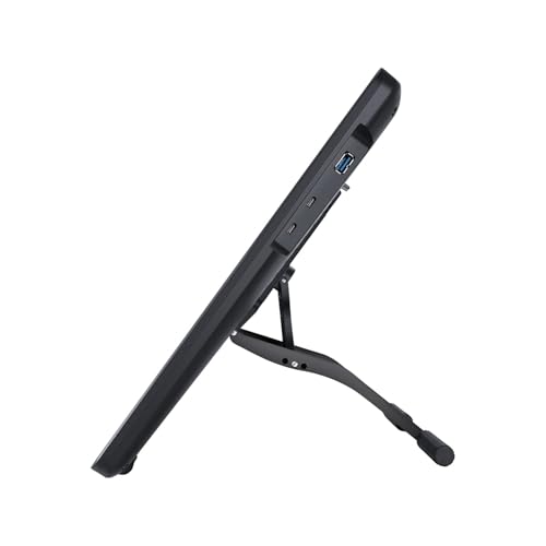 Image of HUION ST100 Adjustable Tablet Stand for Drawing Monitor | VESA 75x75 & 100x100 Compatible | 20-80 Tilt Angle | Fits Kamvas 20 /22 /24 Pro Series | Sturdy Metal Stand for 15.6+ Inch Displays (Black)