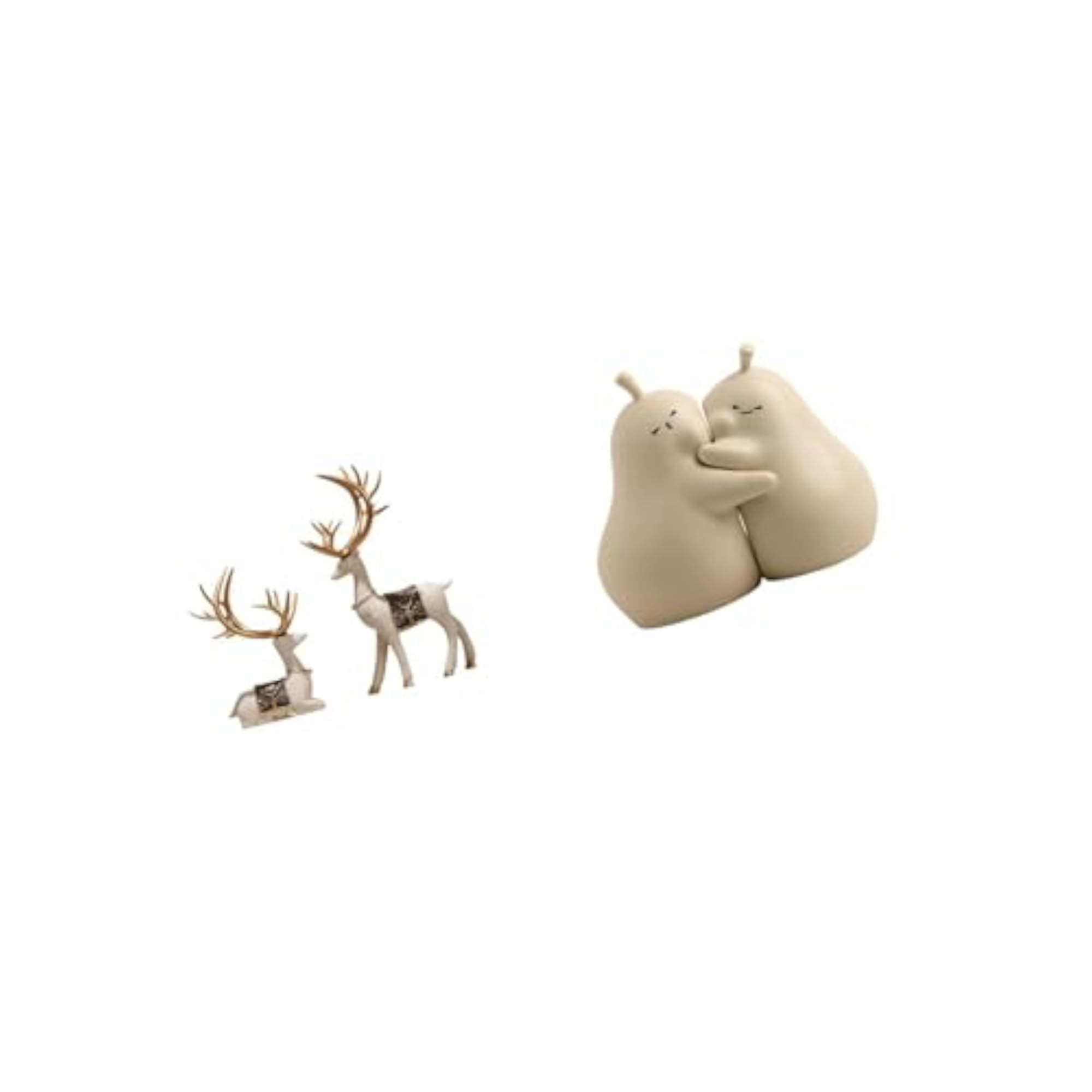 Elegant Reindeer Ceramic Bookend Ornament, Fine Workmanship