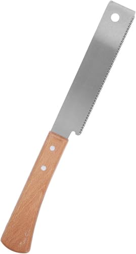 CYSFETENA 12 Inch Small Hand Saw, Sk5 High Carbon Steel Straight Handle Flush Cut Saws, Lightweight Fine Tooth Saw with Beech Handle for Garden Pruning, Carpentry, Renovation
