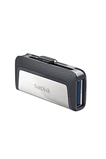 Sandisk Ultra Dual USB Drive Type-C 64 GB, USB 3.1 Type C, Nero/Argento