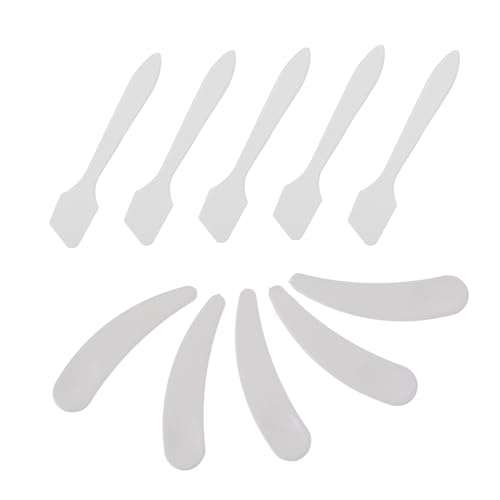 Homoyoyo Espátulas Cosméticas Transparentes 10 Piezas Pequeñas Para Crema De Ojos, Aplicador Suave Para Maquillaje, Kit Facial Portátil De Viaje Para Cuidado Del Rostro