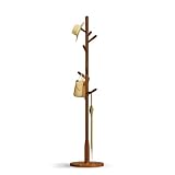 Matériau de qualité supérieure : le porte-manteau en bois Awatiwa est fabriqué en bois d'hévéa de haute qualité et avec des pieds à 3 griffes pour une stabilité optimale qui supporte plusieurs vêtements et vêtements d'extérieur.