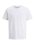 top blanc femme sans manche Jack & Jones - T-shirt pour adulte - Coupe normale - Col rond - Manches courtes