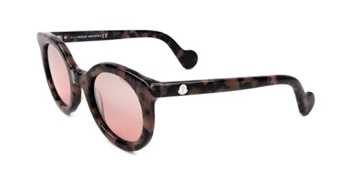 MONCLER mixte adulte ML0015 55U 51 Montures de lunettes, Marron (Avana Colorata/Bordeaux Specchiato)