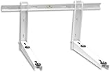 Wostore Universal Wandhalterung für Klimaanlage Außengerät 550mm 9000-36000 BTU bis 160kg, Wandkonsole für Split Klimaanlage und Wärmepumpe robust und stabil (weiß 550mm)