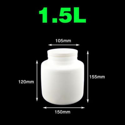 Cubilete durable del laboratorio del tarro 0.5L 1L 1.5L del molino de bola del corindón del alúmina del 99% | Pared de 8 mm de espesor, ideal for moler y mezclar muestras metálicas/no metálicas.(1.5l)