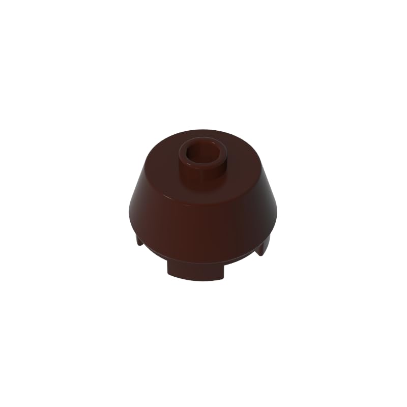 XYEIUGO 98100 Round Brick Round 2x2 Truncated Cone, Dark Brown, 50 PCS โ image 1